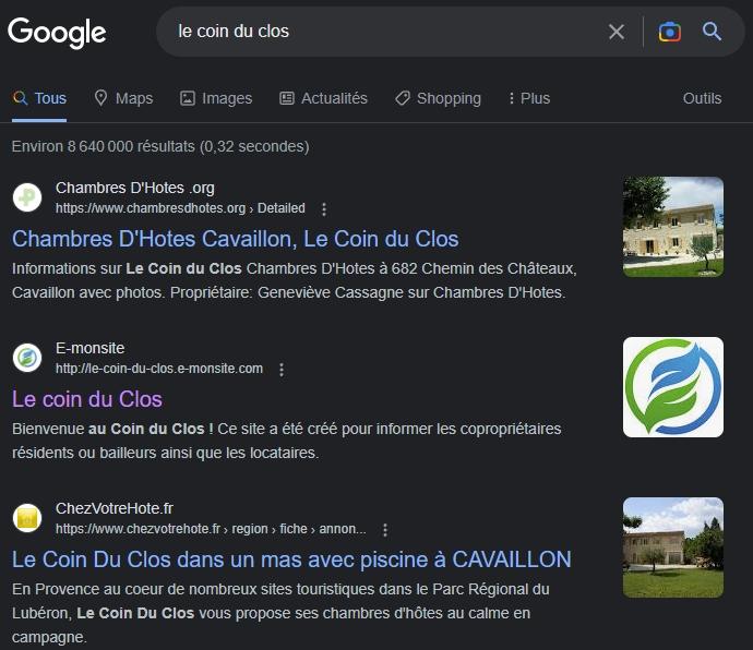 23 03 03 google lecoinduclos 2eme place