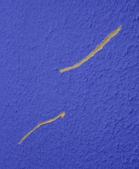 Eraflures sur mur bleu small