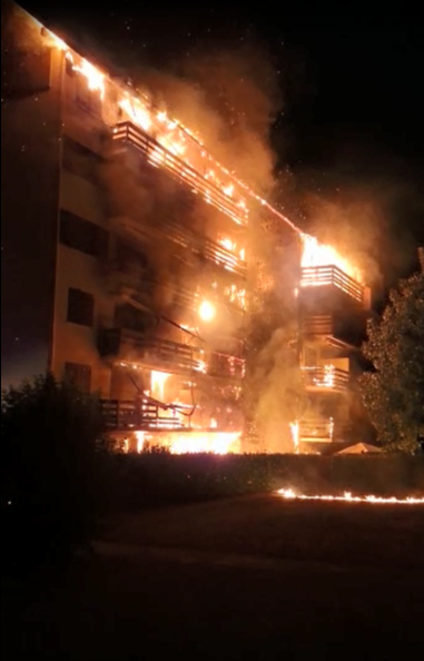 Immeuble en feu